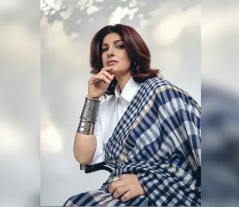 Twinkle Khanna’s Look Has Saree Meet Corporate Chic