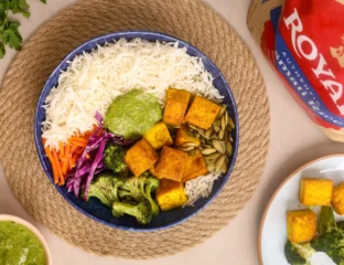 Golden Tofu Rice Bowl