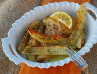 Greek Lemon Idaho Potatoes With Chicken