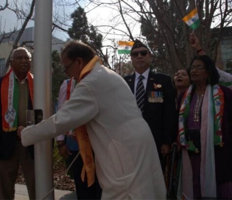 India Tricolor Raised At Chapman University, CA