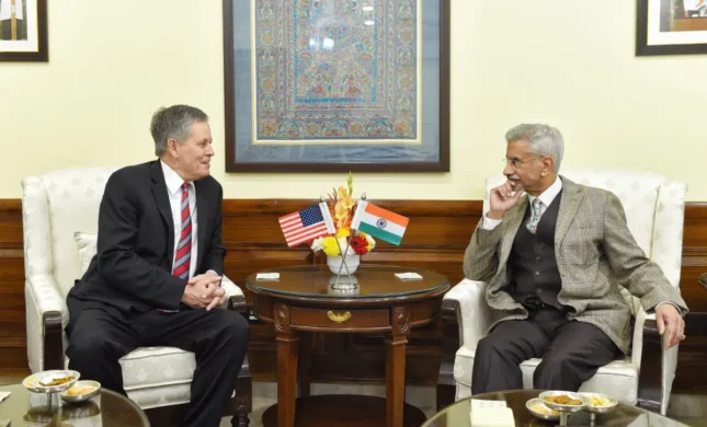 Jaishankar, Senator Steve Daines Meet In Delhi