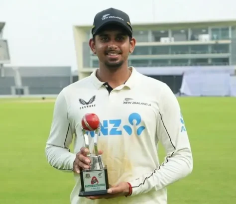 NZ Spinner Adithya Ashok Sports A Rajnikanth Tattoo