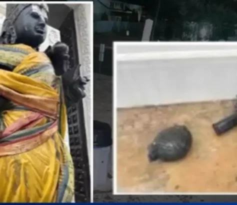 Police Seek Five Suspects Following Vandalism At Hindu Temple