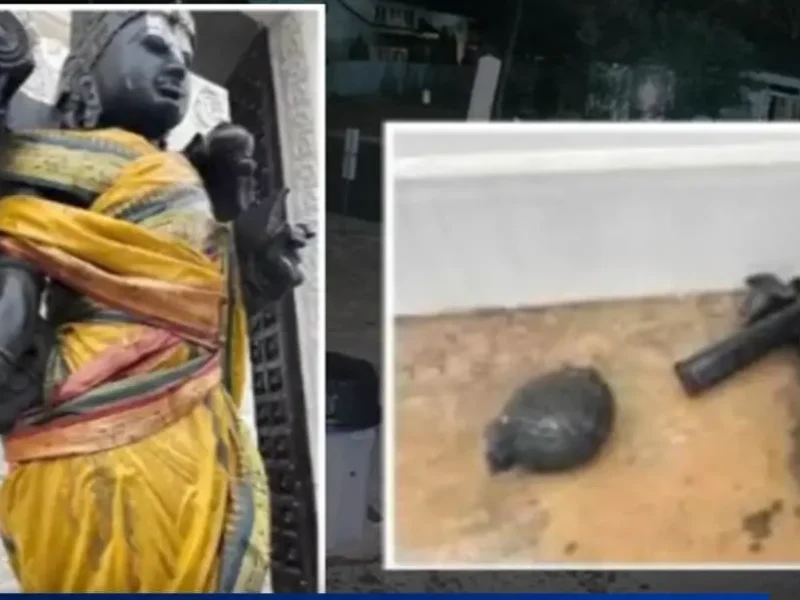 Police Seek Five Suspects Following Vandalism At Hindu Temple