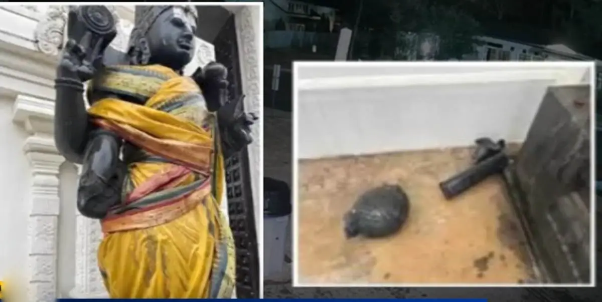 Police Seek Five Suspects Following Vandalism At Hindu Temple