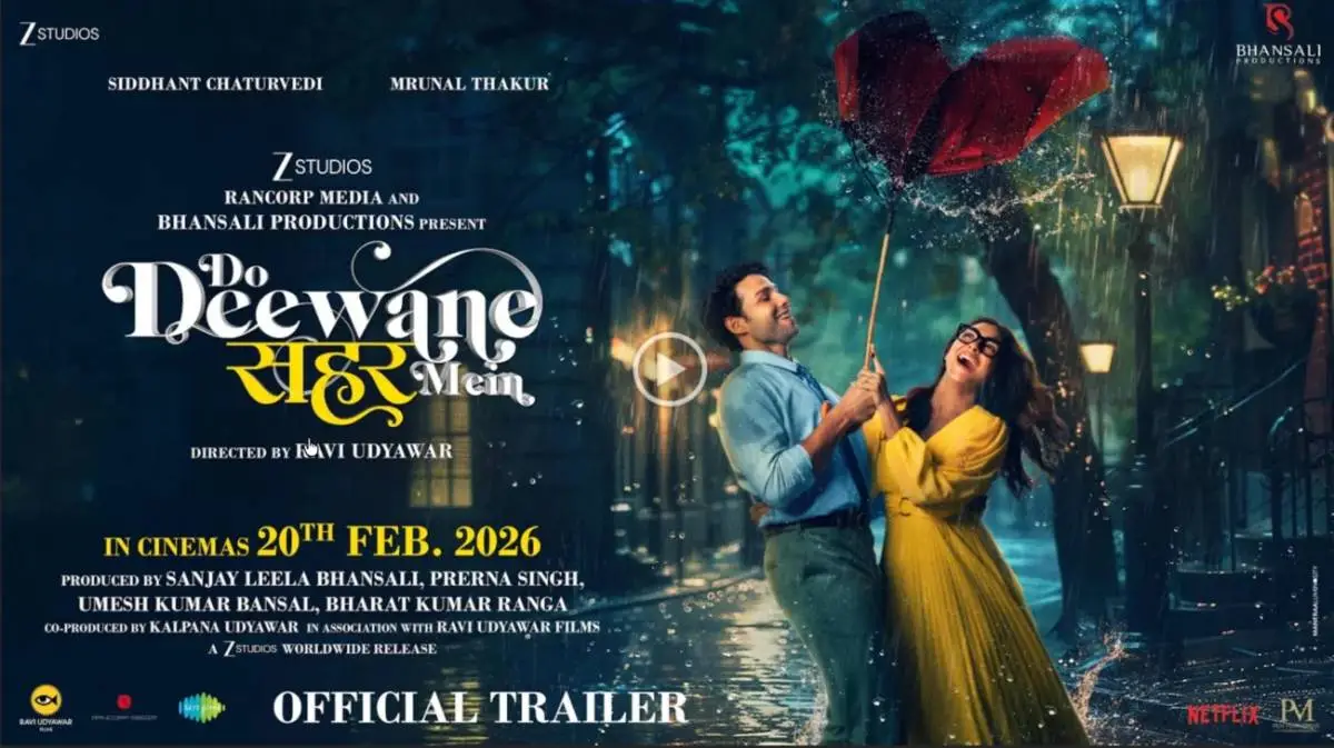Do Deewane Seher Mein Official Trailer Siddhant C Mrunal T In Cinemas 20th February