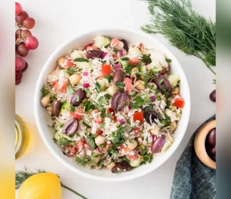 Greek Chopped Rice Salad