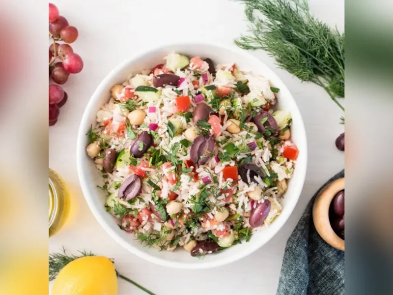 Greek Chopped Rice Salad