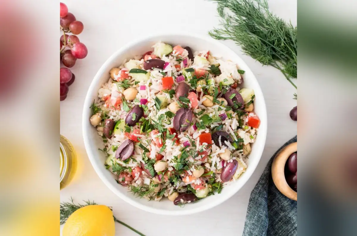 Greek Chopped Rice Salad