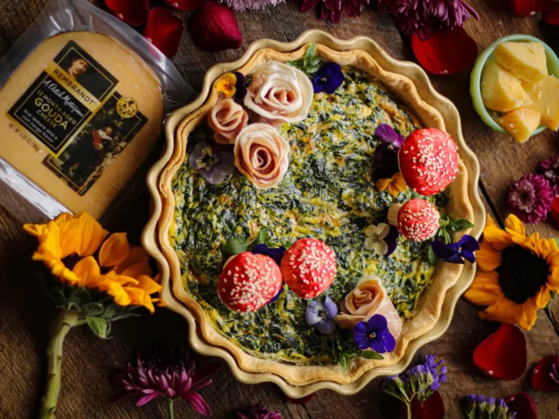 Rembrandt Gouda & Spinach Quiche