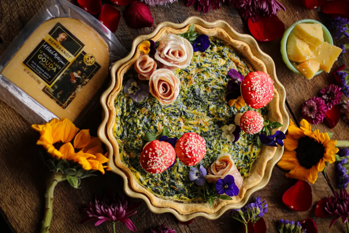 Rembrandt Gouda & Spinach Quiche