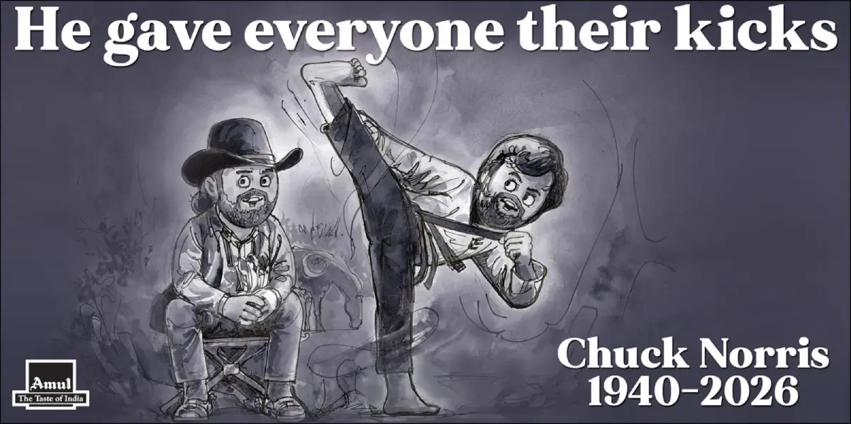 Amul Shares Doodle Honoring Actor Chuck Norris
