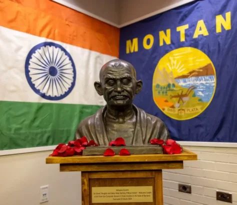 First Bust Of Mahatma Gandhi Unveiled In Montana