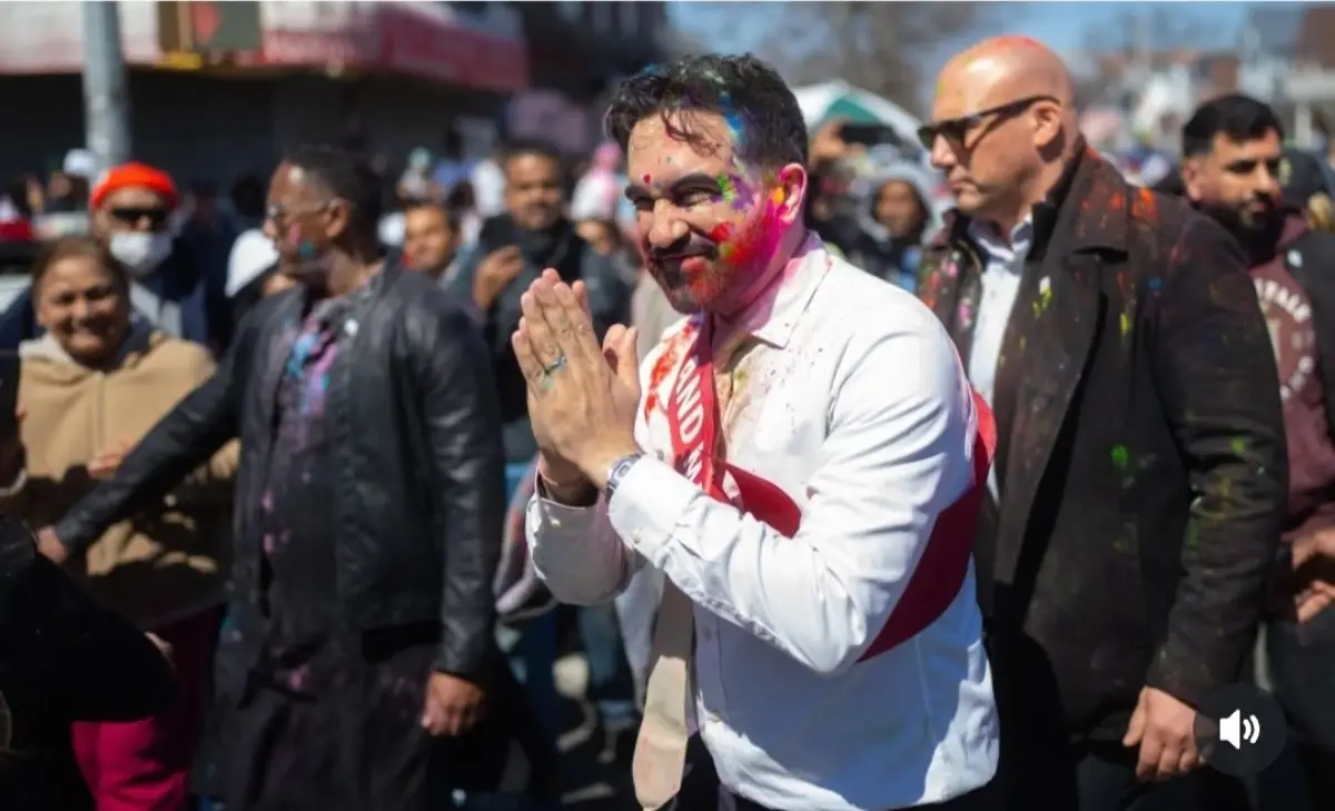 Zohran Mamdani celebrates Phagwah