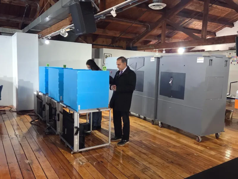 Raja Krishnamoorthi Casts Early Ballot In Illinois Primary