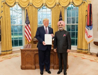 Taranjit Singh Sandhu praised by Trump.