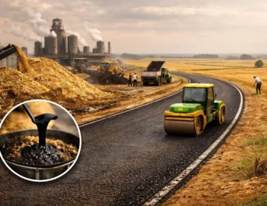 Indian tech uses stubble for roads