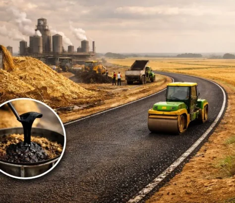 Indian tech uses stubble for roads