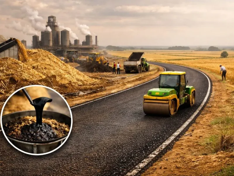 Indian Tech Turns Stubble Into Road Construction Material