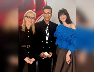 Karan Johar with Meryl Streep, Anne Hathaway