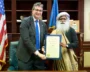 Sadhguru honored by Delaware Governor for his work.