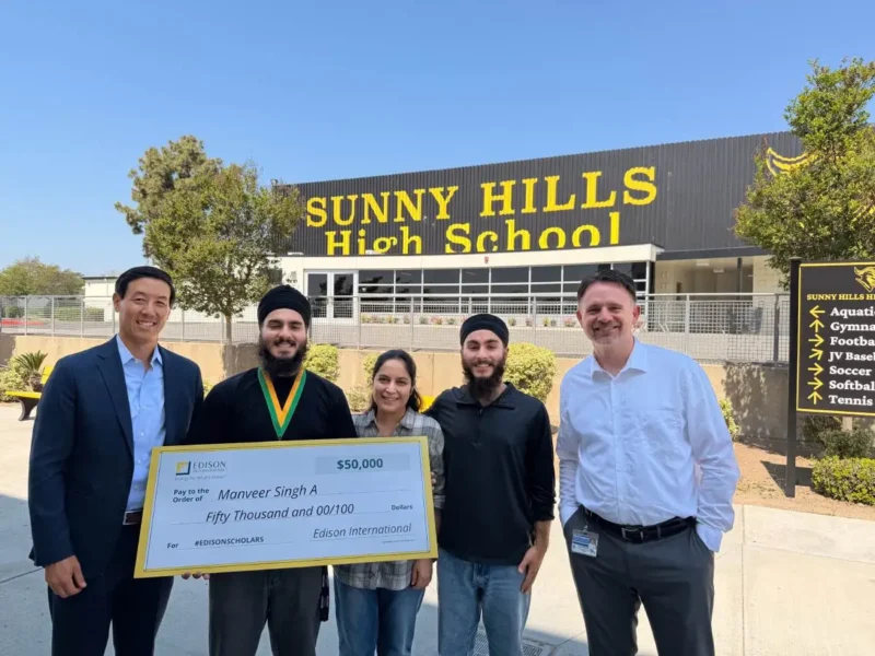 SoCal High School Senior Manveer S. Anand Wins $50,000 Edison Scholarship