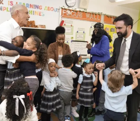 Social Media Praises Obama, Mamdani After Preschool Visit Clips Spread