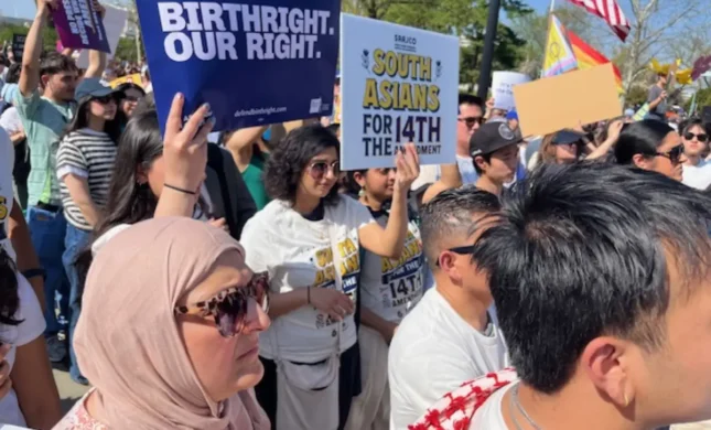 South Asians Rally Outside Supreme Court Over Birthright Citizenship Case