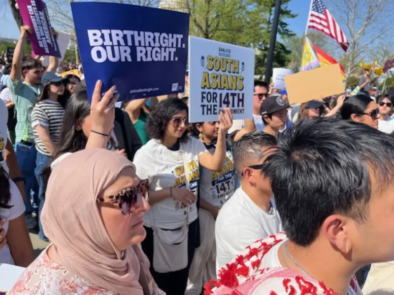 South Asians Rally Outside Supreme Court Over Birthright Citizenship Case
