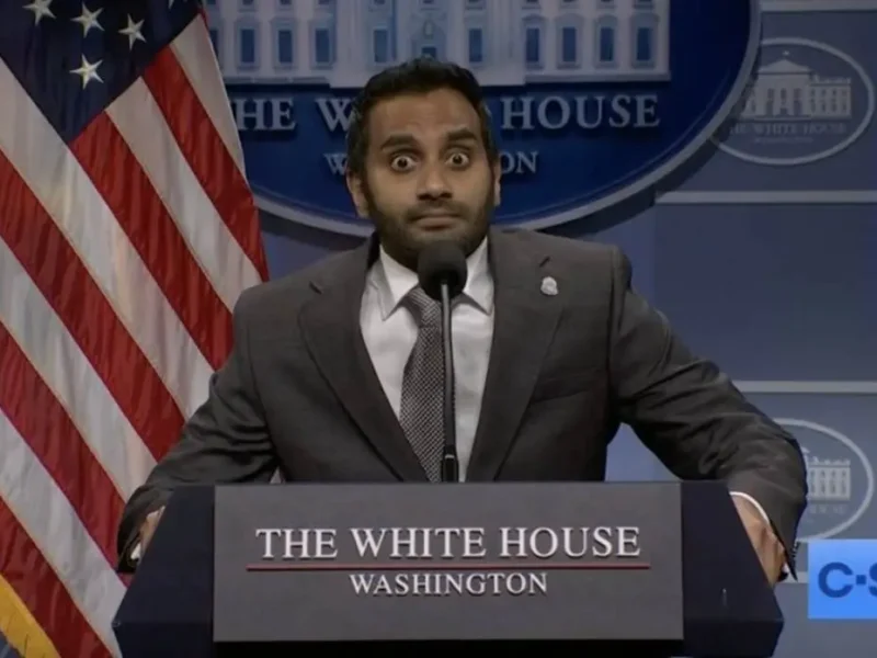 Aziz Ansari On ‘SNL’ Serves Up A Biting Kash Patel Parody