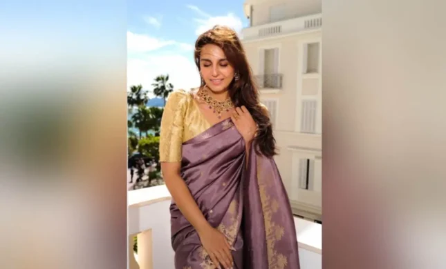 Huma Qureshi Showcases Banarasi Saree At Cannes