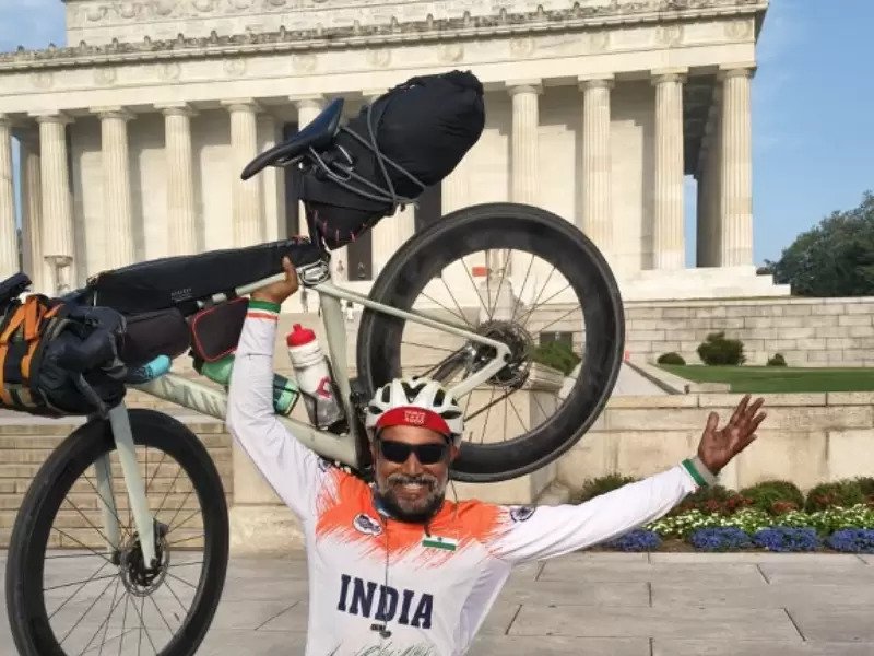 Indian Cyclist Completes 3,500-Mile Ride Across US