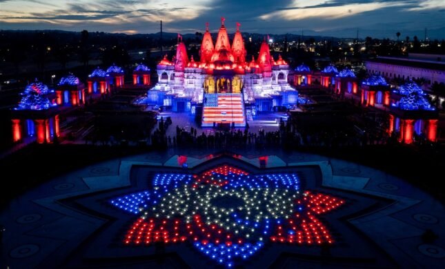 The BAPS temple in Chino Hills, CA