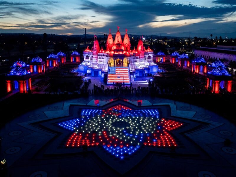 The BAPS temple in Chino Hills, CA
