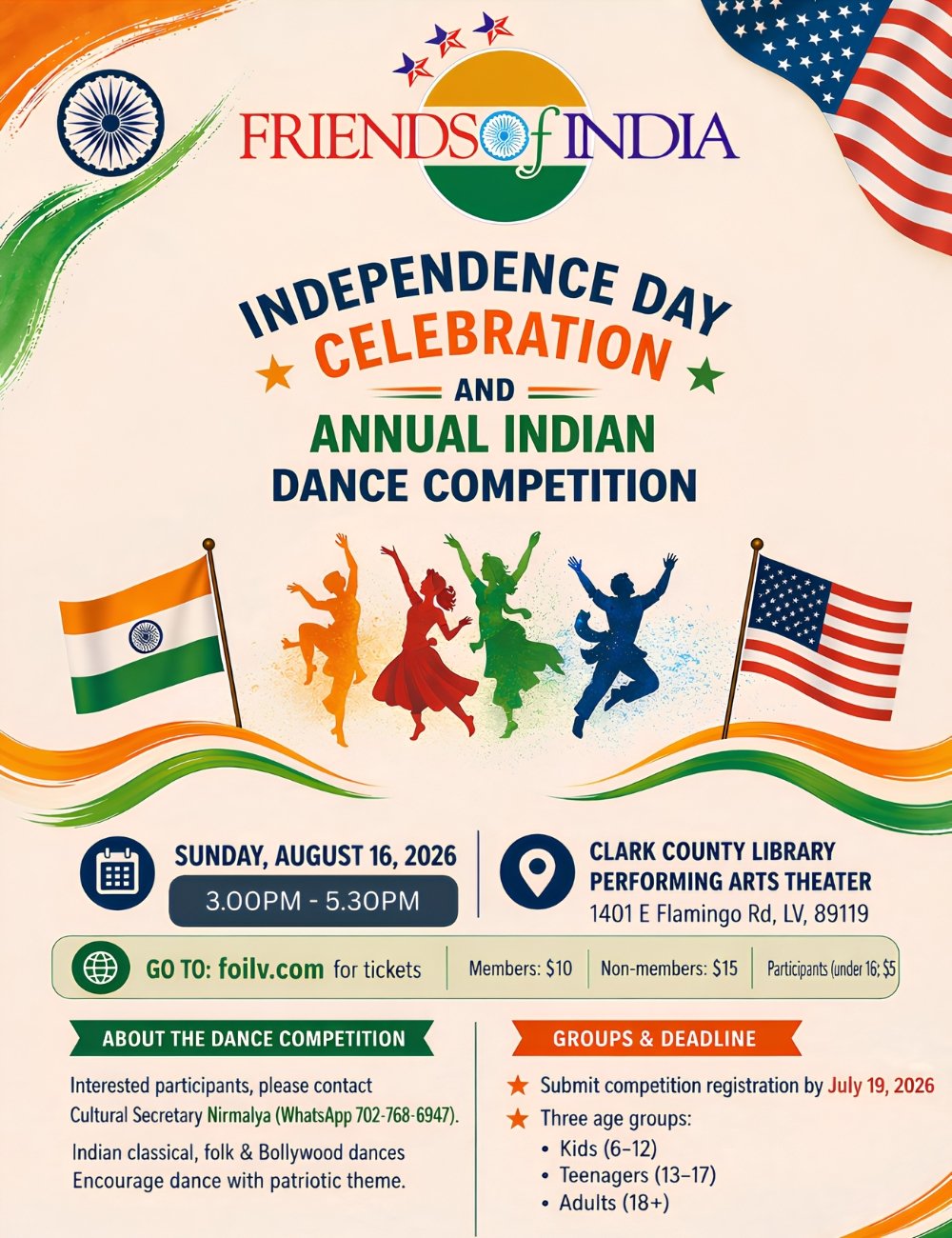 FRIENDS OF INDIA INDEPENDENCE DAY CELEBRATION
