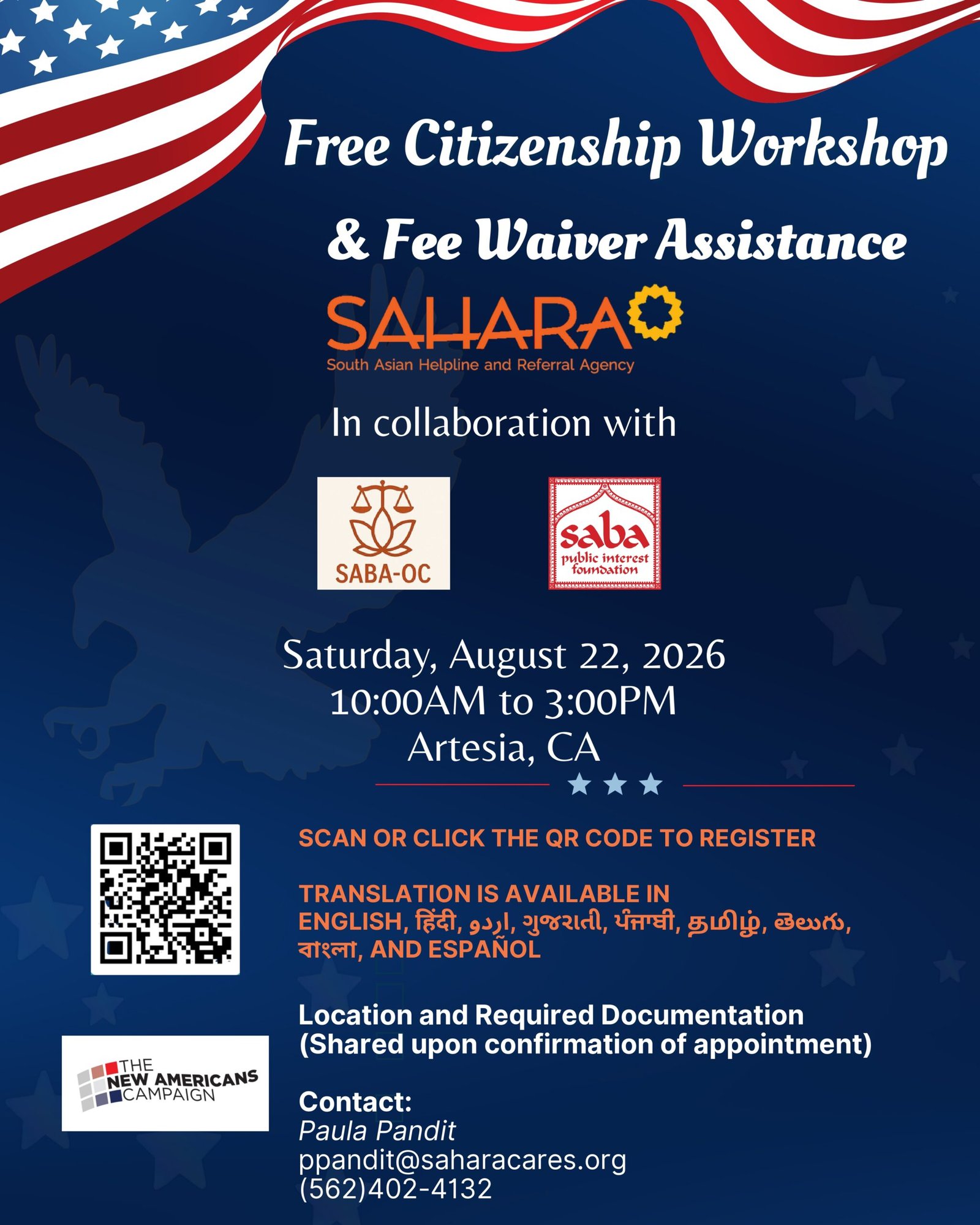 NAC Citizenship Workshop Flyer