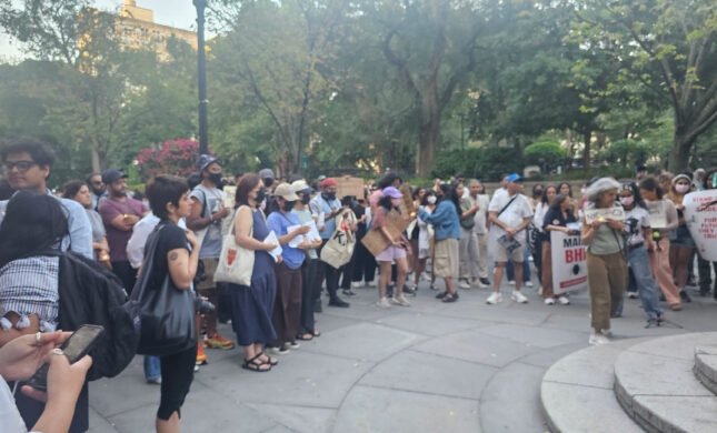 Hindus For Human Rights Rallies In US To Support Indian Student Protests