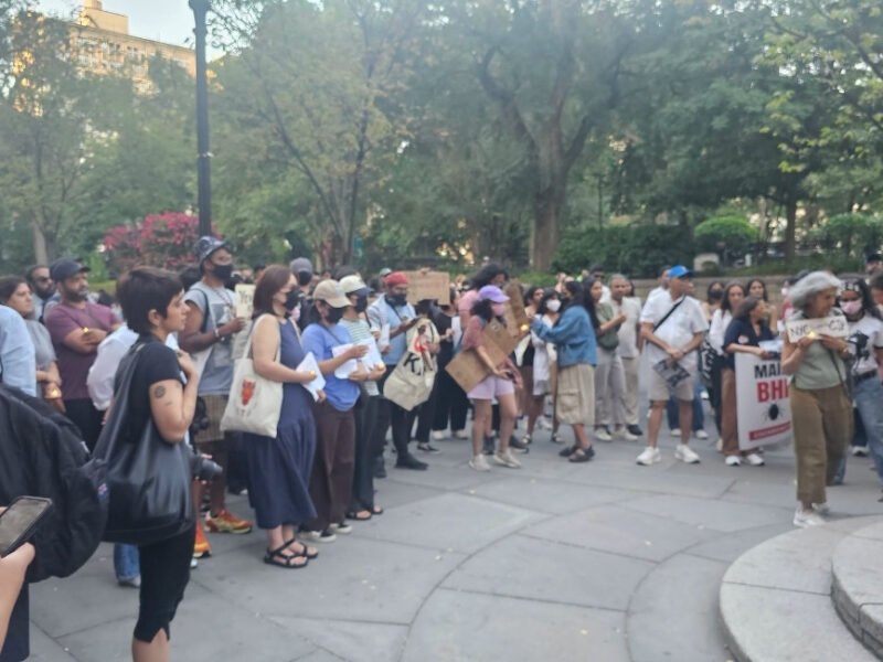 Hindus For Human Rights Rallies In US To Support Indian Student Protests