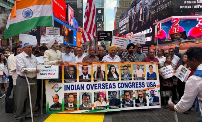 IOC USA Rally In Support Of India Student In Times Square