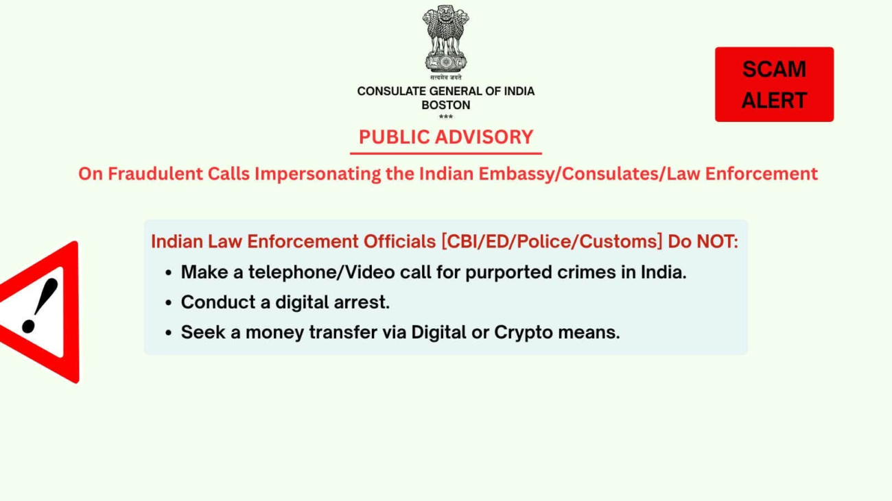 Indian Consulate In Boston Issues Scam Alert