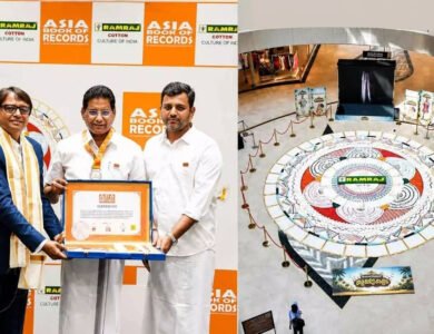With 3,000-Dhotis An Asia Record Is Set