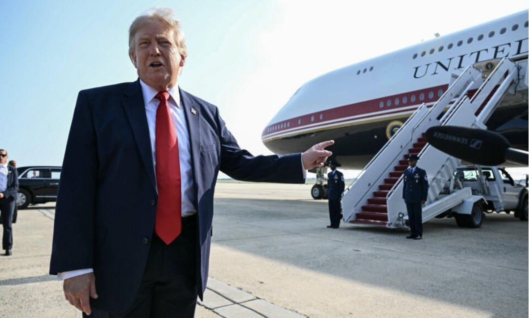 Trump Touted Qatar’s Luxury Jet. Then He Had To Be Smuggled In A Catering Truck Off It