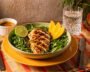 Grilled Mango Lime Chicken And Arugula Salad