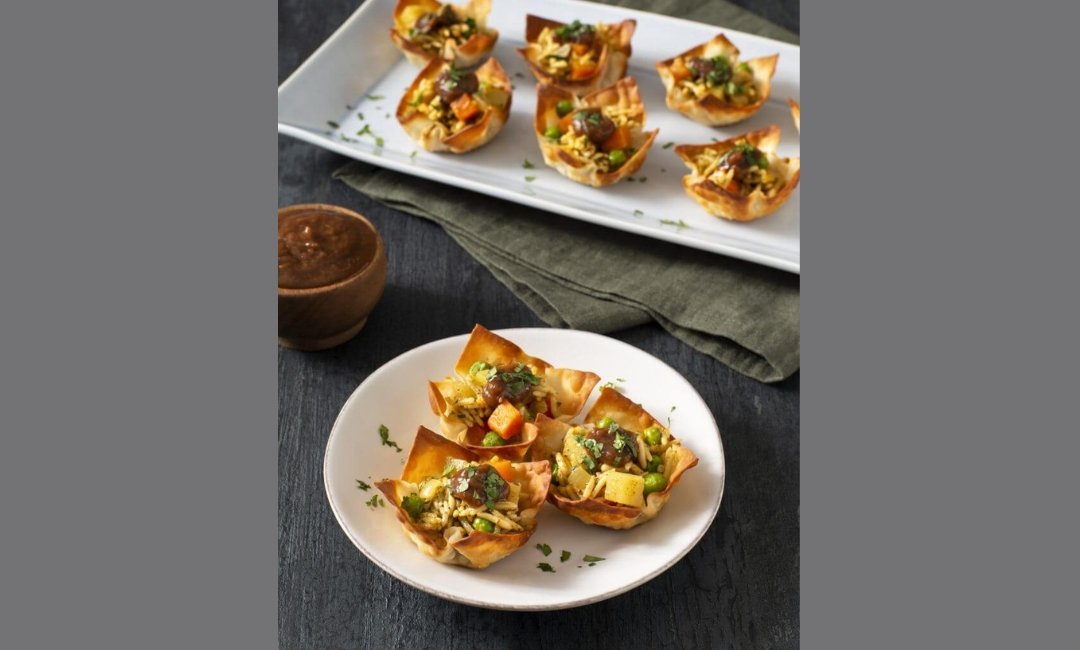 Cilantro Lime Rice Samosa Cups