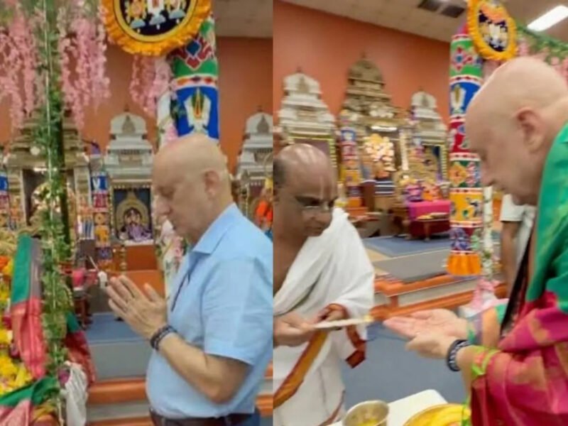 Anupam Kher Begins US Tour With Houston Temple Visit