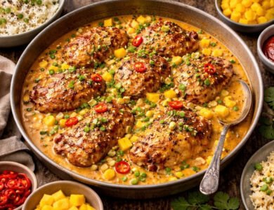Creamy Mango Gochujang Chicken