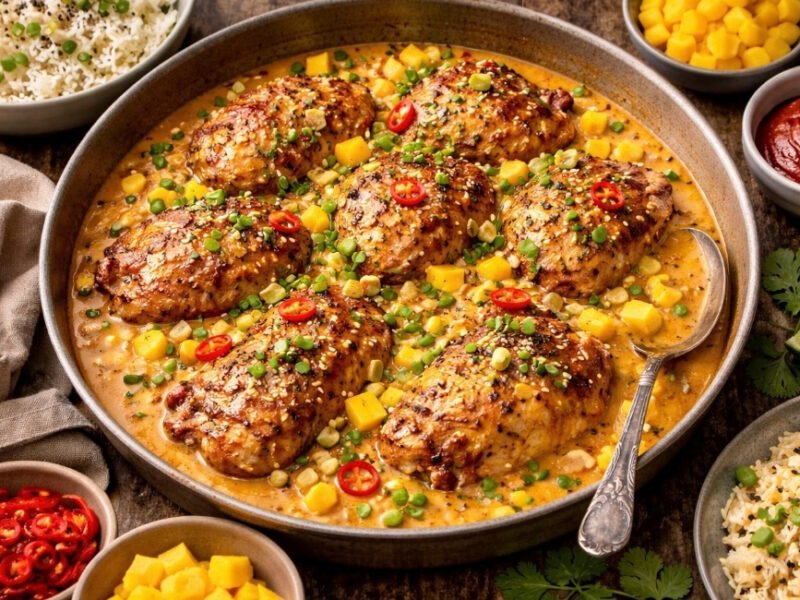 Creamy Mango Gochujang Chicken