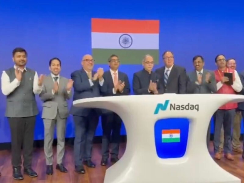 Vinay Kwatra Rings Nasdaq Bell To Celebrate India-US Partnership
