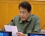 Arun Govil addresses a United Nations dialogue on the right to health