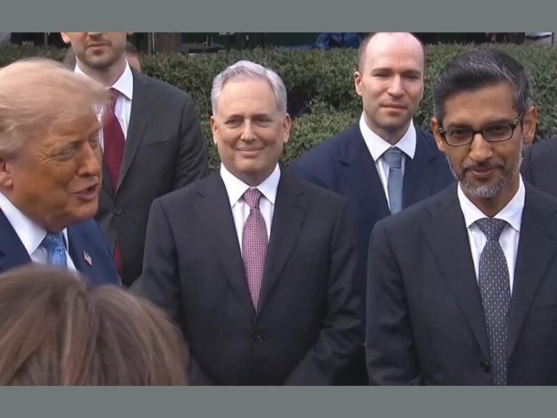 Google CEO Sundar Pichai and U.S. President Donald Trump